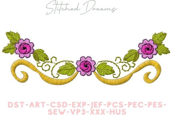 Blend of Flowers Embroidery Design