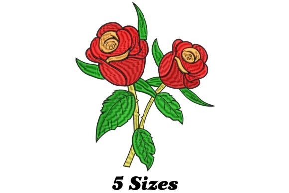 Blooming Rose Embroidery Design