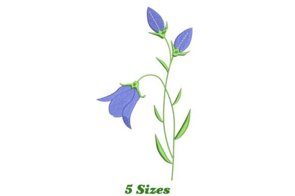 Bluebell Flower Embroidery Design