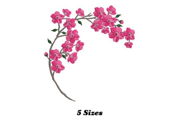 Cherry Blossom Flower Embroidery Design