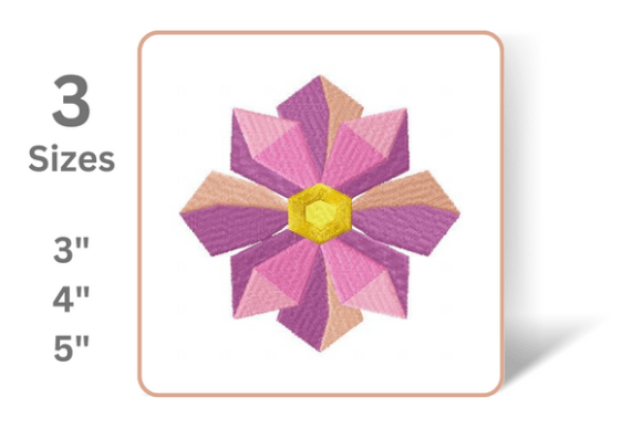 Geometric Flower: A Seasonal Embroidery Gem
