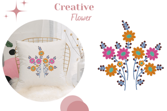 Sun Flowers Embroidery Design