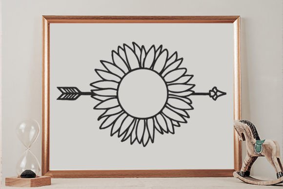 Sunflower Arrow Monogram